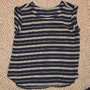 Ann Taylor Striped Navy and White Women's Top